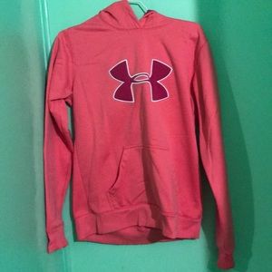 Pink under armour hoodie super cute never worn